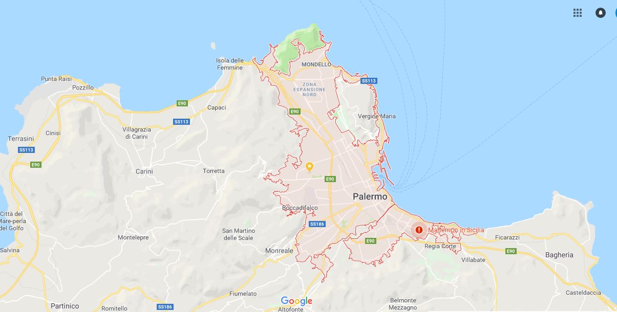 Map Palermo